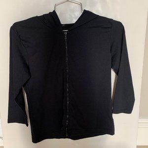 City Tees Black Nylon/Spandex Zip hoodie/jacket